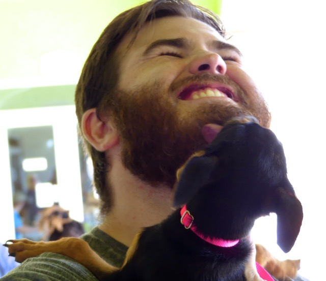 A scene from the puppy wash held on November 26, 2016 at the St. James School of Medicine