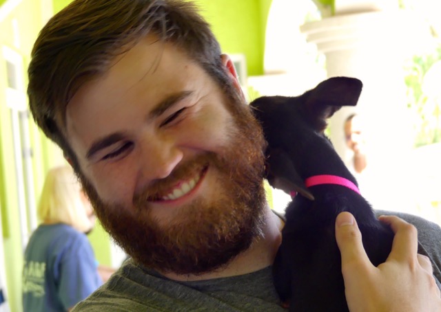 A scene from the puppy wash held on November 26, 2016 at the St. James School of Medicine