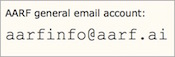 graphic showing the aarfinfo email address