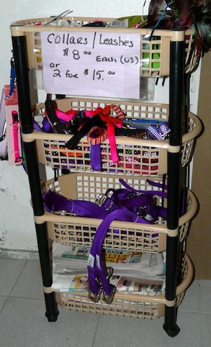 Please support AARF and treat yourself or your pet to a nice treat One of the many products you can buy for you pet or yourself are at the shelter. Things, like leashes, collars, toys, pet carriers, hats and bandanas