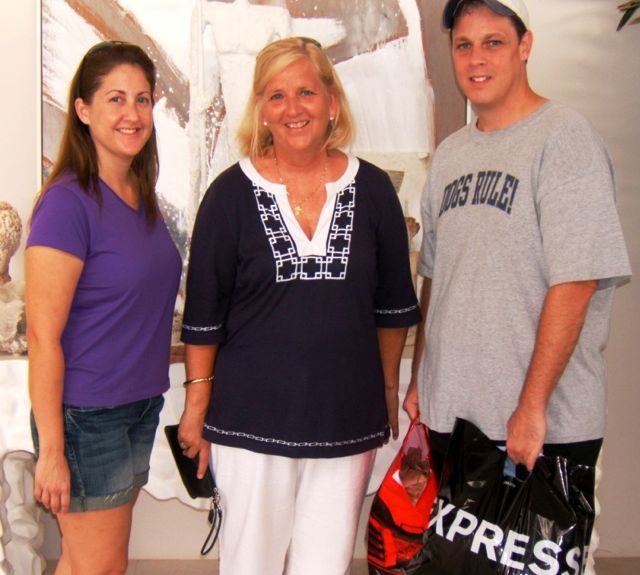 Kay, Suzie and John Kay and John gave us a nice donation for June, a smalll sweet black puppy who was adopted by a nice family on Anguilla
