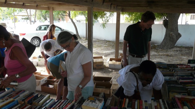 This photo shows people participating in one of our yard sales