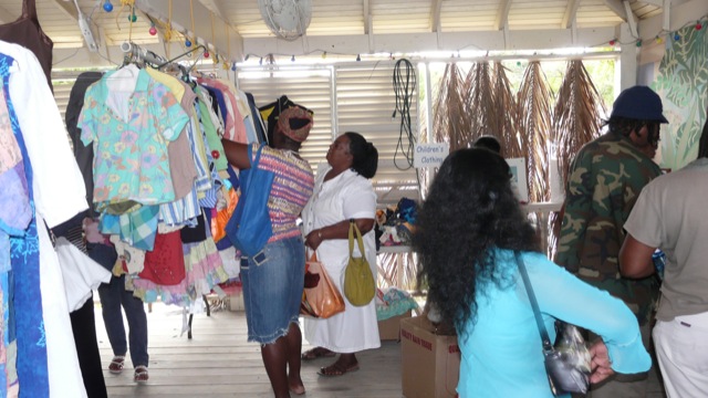Womens clothing This photo shows people participating in one of our yard sales
