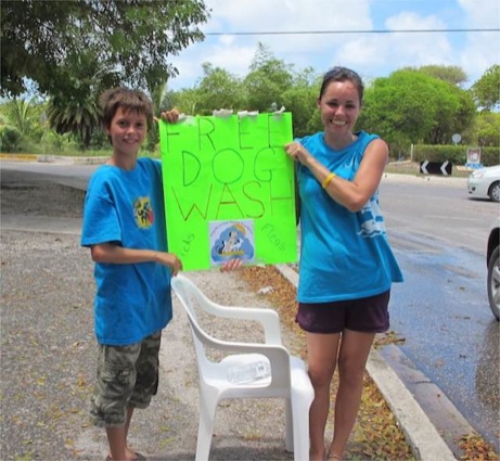 A photo from the puppy wash event in the Valley in 2013