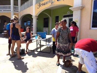 A photo from the AARF March 17, 2018 dog wash at the St. James School of Medicine