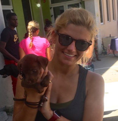 A photo from the AARF March 17, 2018 dog wash at the St. James School of Medicine