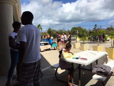 A photo from the AARF March 17, 2018 dog wash at the St. James School of Medicine