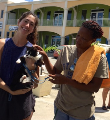 A photo from the AARF March 17, 2018 dog wash at the St. James School of Medicine