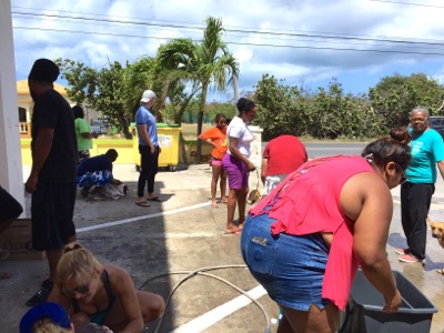 A photo from the AARF March 17, 2018 dog wash at the St. James School of Medicine