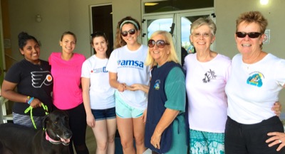 A photo from the AARF March 17, 2018 dog wash at the St. James School of Medicine