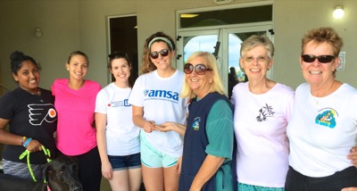 A photo from the AARF March 17, 2018 dog wash at the St. James School of Medicine