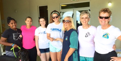 A photo from the AARF March 17, 2018 dog wash at the St. James School of Medicine