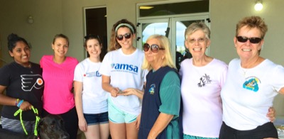 A photo from the AARF March 17, 2018 dog wash at the St. James School of Medicine