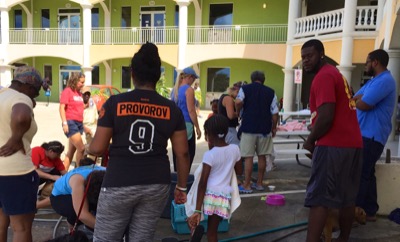 A photo from the AARF March 17, 2018 dog wash at the St. James School of Medicine