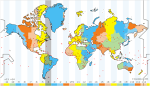 Time zone map 