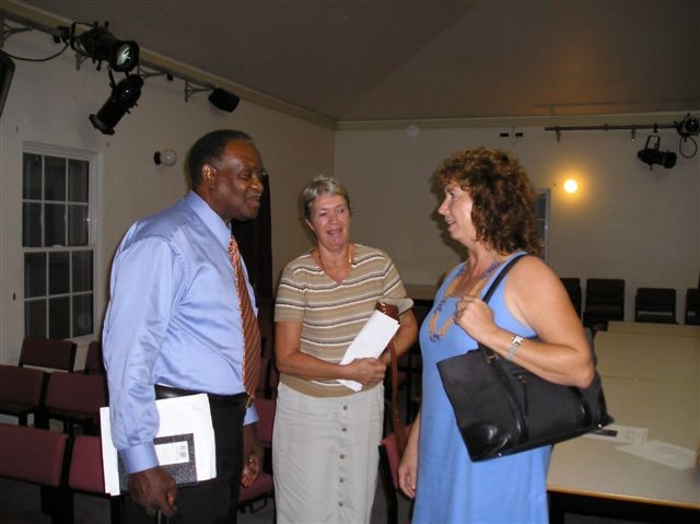 Mr. Payne, Mrs. Cutler and Ms. Pascher discuss AARF activities