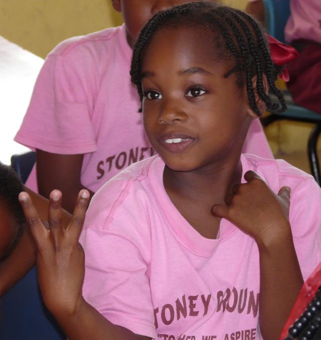 a student answers a question from Penny