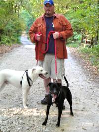 Mickey, Lee and Joe-Dee go for a walk