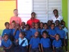 Image showing Carol and a kindergarten class. She went to the school to talk about cats making great pets as well as reading cat body language 